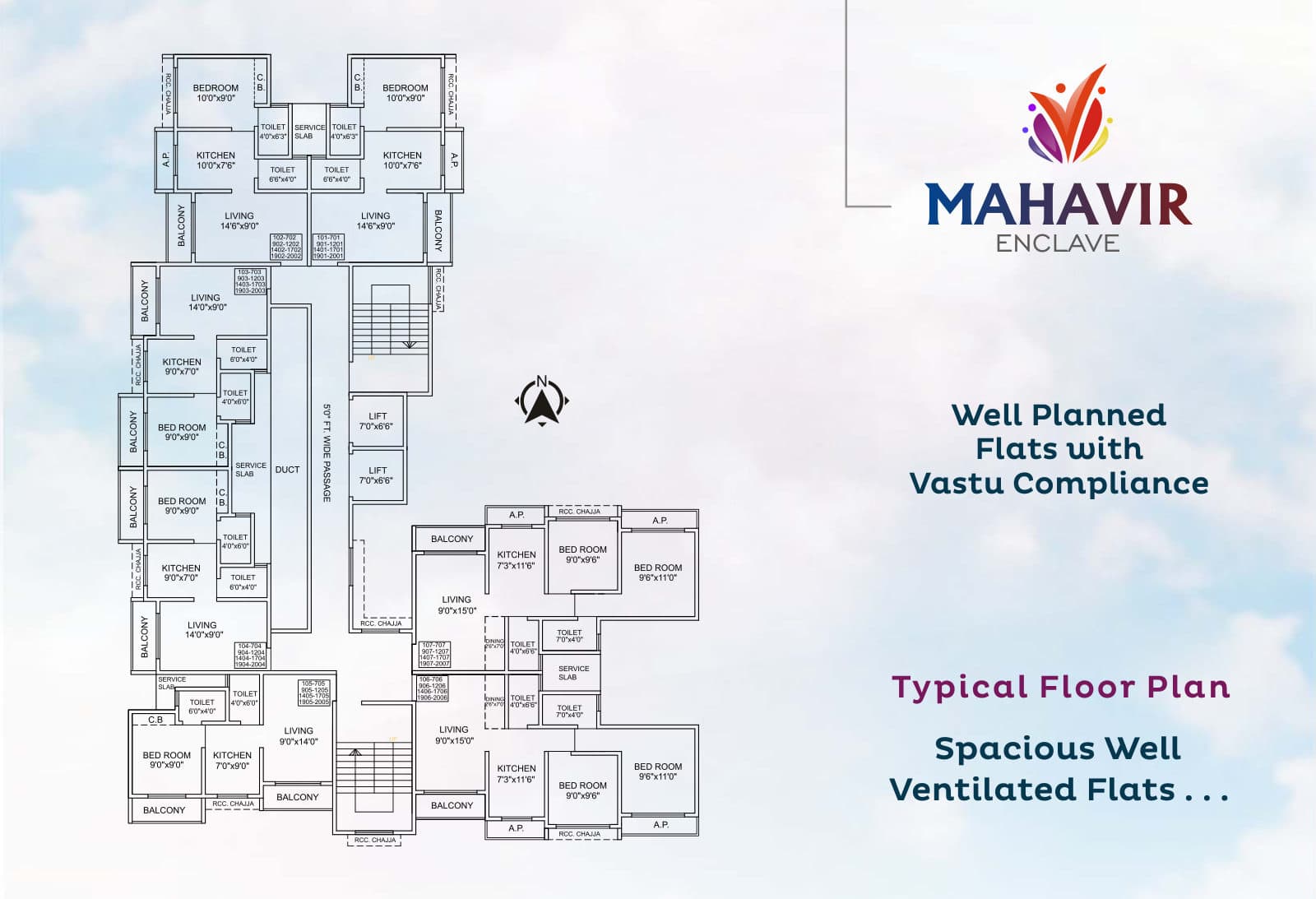 Typical floor floor plan (locked)